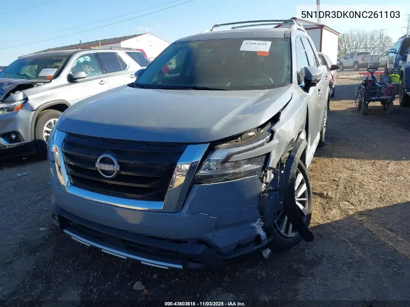 5N1DR3DK0NC261103 2022 Nissan Pathfinder Platinum 4Wd