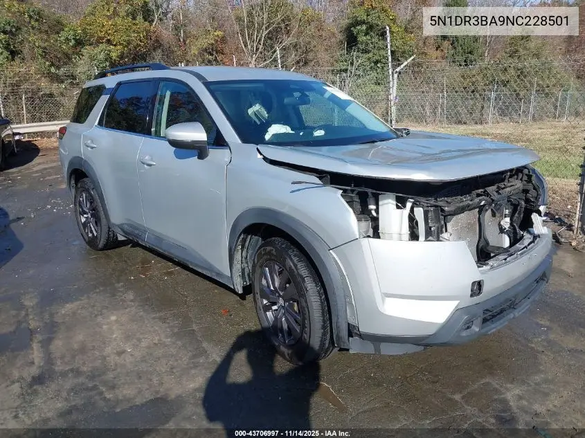 5N1DR3BA9NC228501 2022 Nissan Pathfinder Sv 2Wd