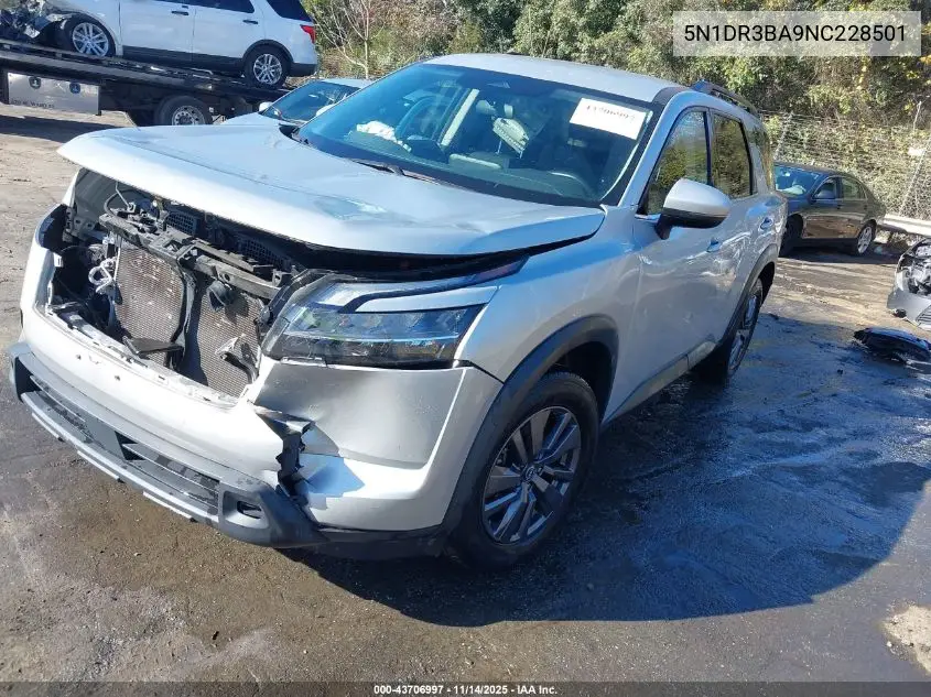 5N1DR3BA9NC228501 2022 Nissan Pathfinder Sv 2Wd