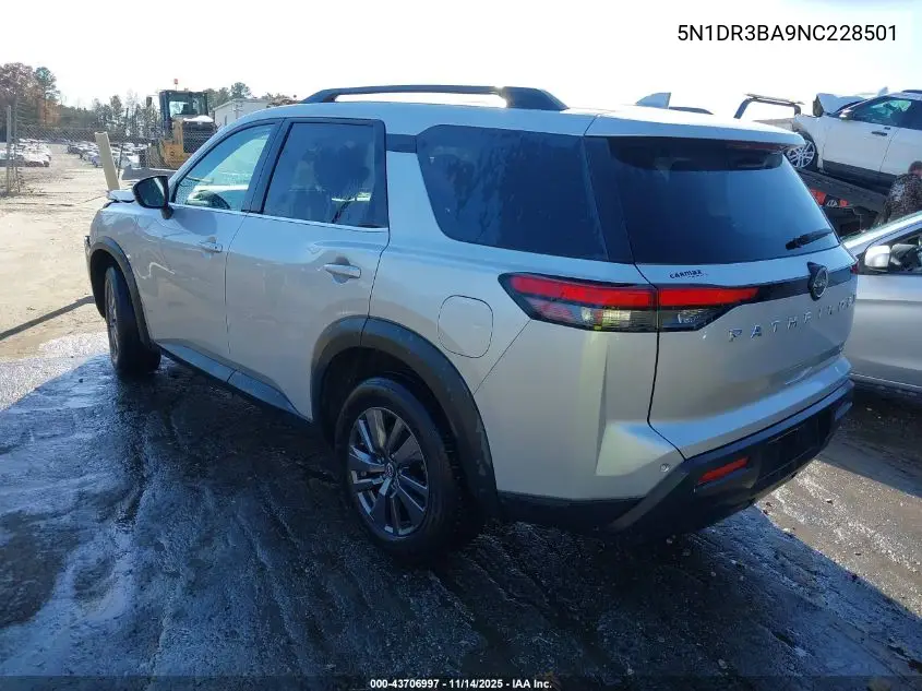 5N1DR3BA9NC228501 2022 Nissan Pathfinder Sv 2Wd