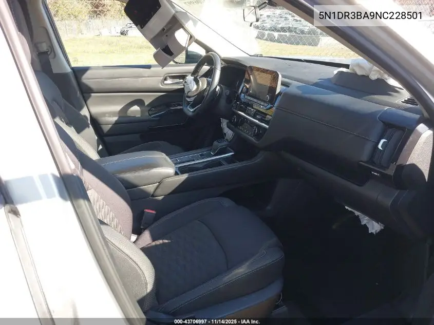 5N1DR3BA9NC228501 2022 Nissan Pathfinder Sv 2Wd