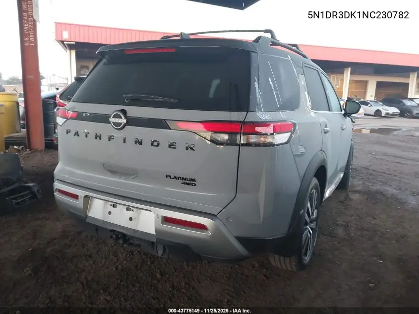 5N1DR3DK1NC230782 2022 Nissan Pathfinder Platinum 4Wd
