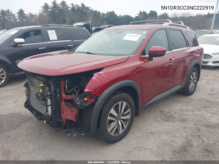 5N1DR3CC3NC222919 2022 Nissan Pathfinder Sl 4Wd