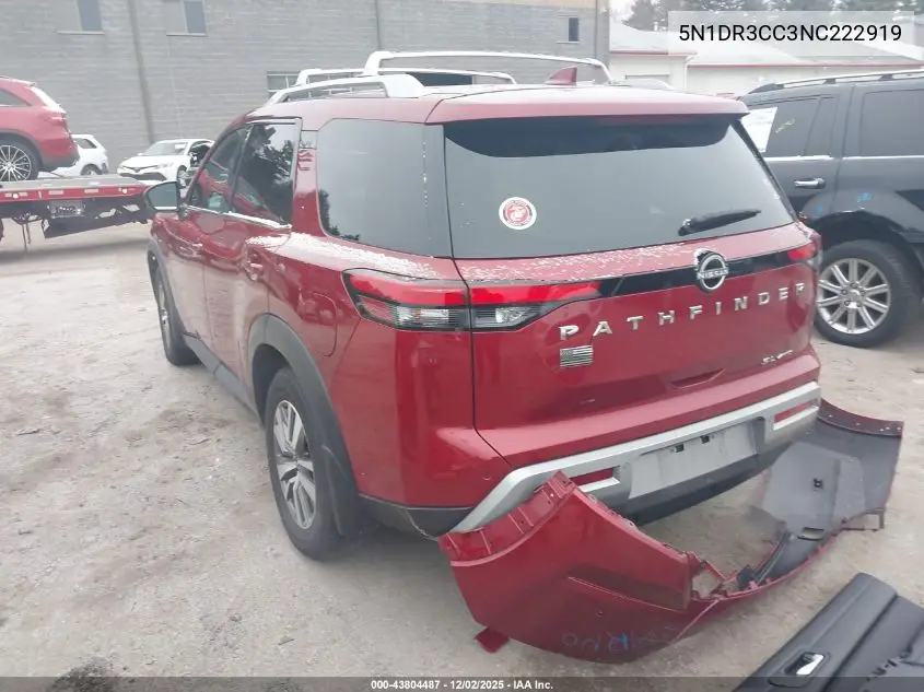 5N1DR3CC3NC222919 2022 Nissan Pathfinder Sl 4Wd