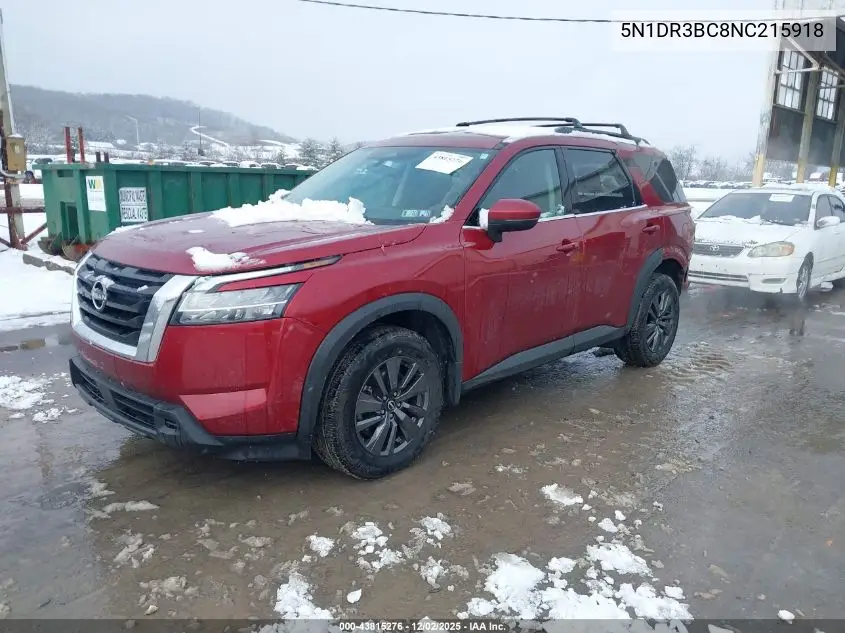 5N1DR3BC8NC215918 2022 Nissan Pathfinder Sv 4Wd