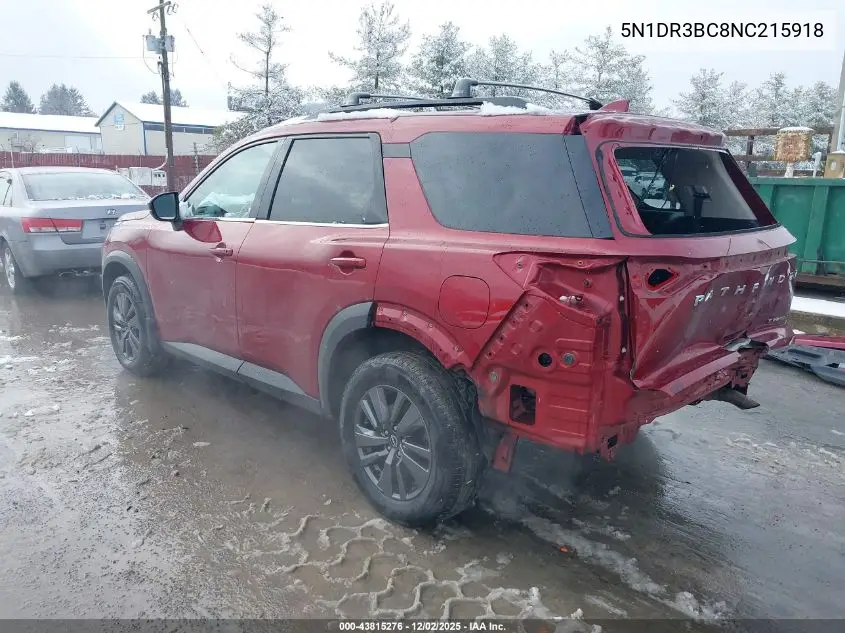 5N1DR3BC8NC215918 2022 Nissan Pathfinder Sv 4Wd
