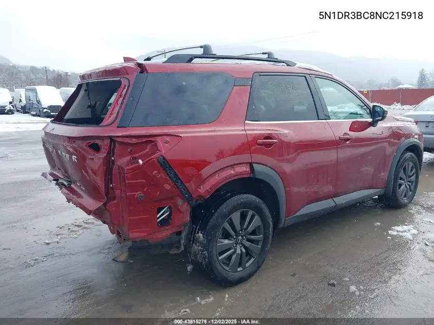 5N1DR3BC8NC215918 2022 Nissan Pathfinder Sv 4Wd