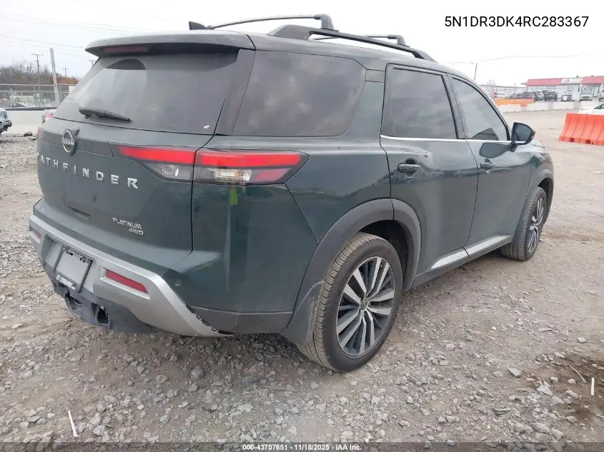 5N1DR3DK4RC283367 2024 Nissan Pathfinder Platinum 4Wd
