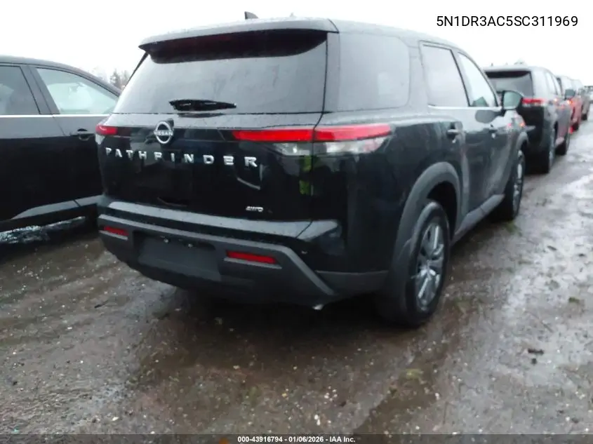 5N1DR3AC5SC311969 2025 Nissan Pathfinder S 4Wd