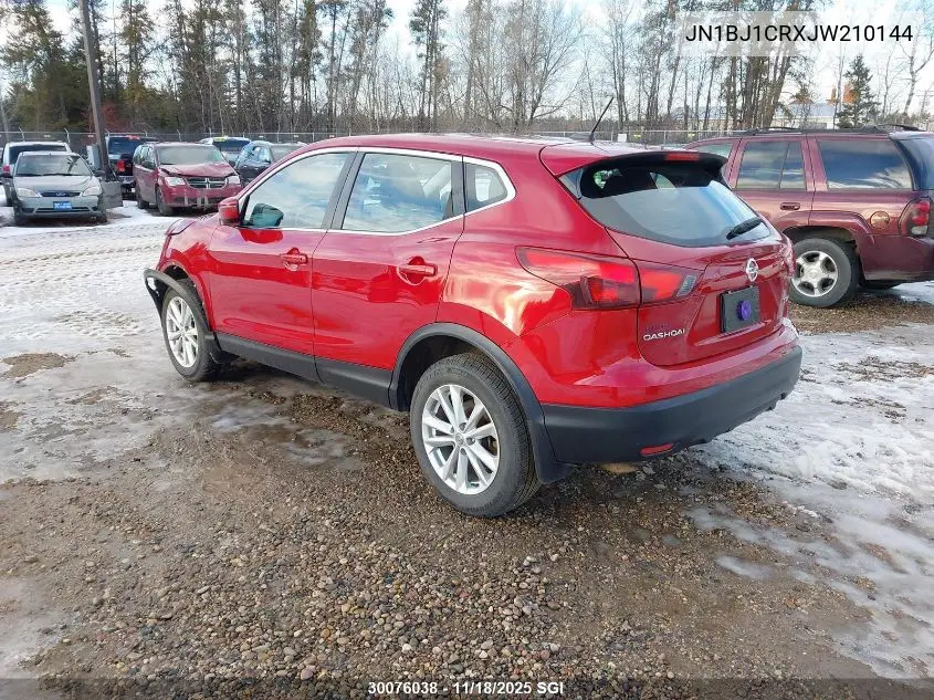 JN1BJ1CRXJW210144 2018 Nissan Qashqai S/Sl/Sv