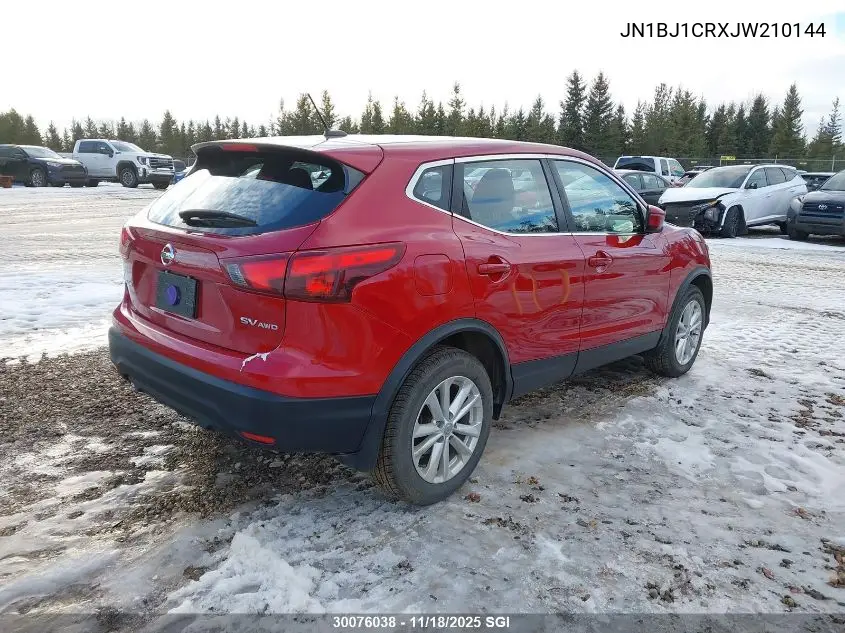 JN1BJ1CRXJW210144 2018 Nissan Qashqai S/Sl/Sv
