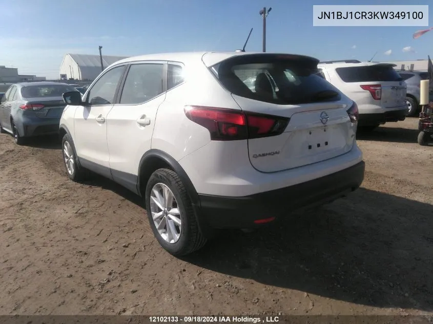 2019 Nissan Qashqai VIN: JN1BJ1CR3KW349100 Lot: 12102133