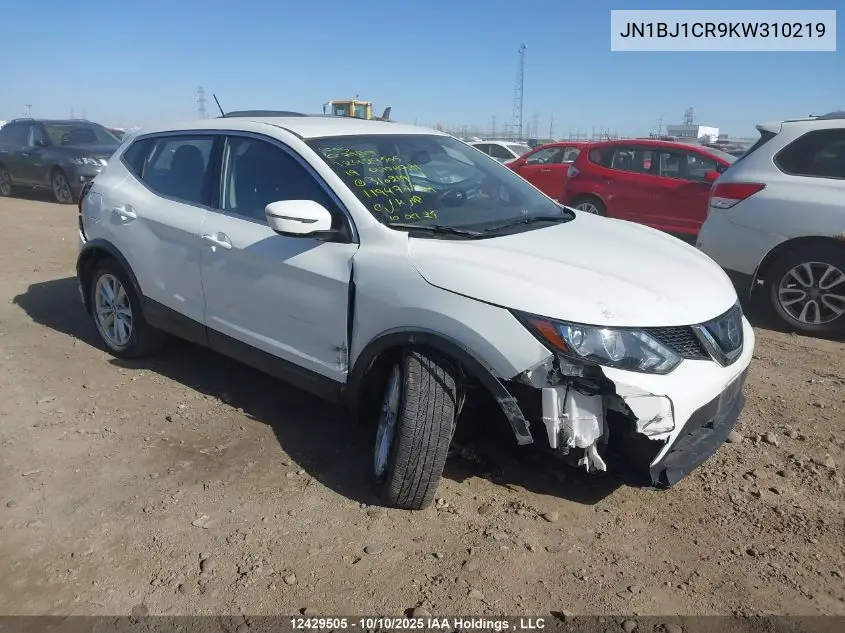 JN1BJ1CR9KW310219 2019 Nissan Qashqai S/Sl/Sv