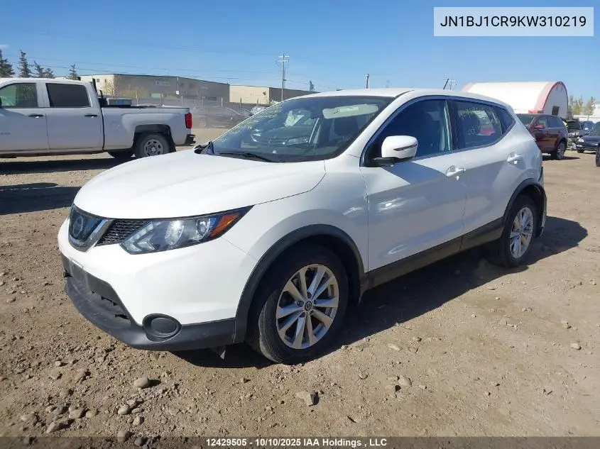 JN1BJ1CR9KW310219 2019 Nissan Qashqai S/Sl/Sv
