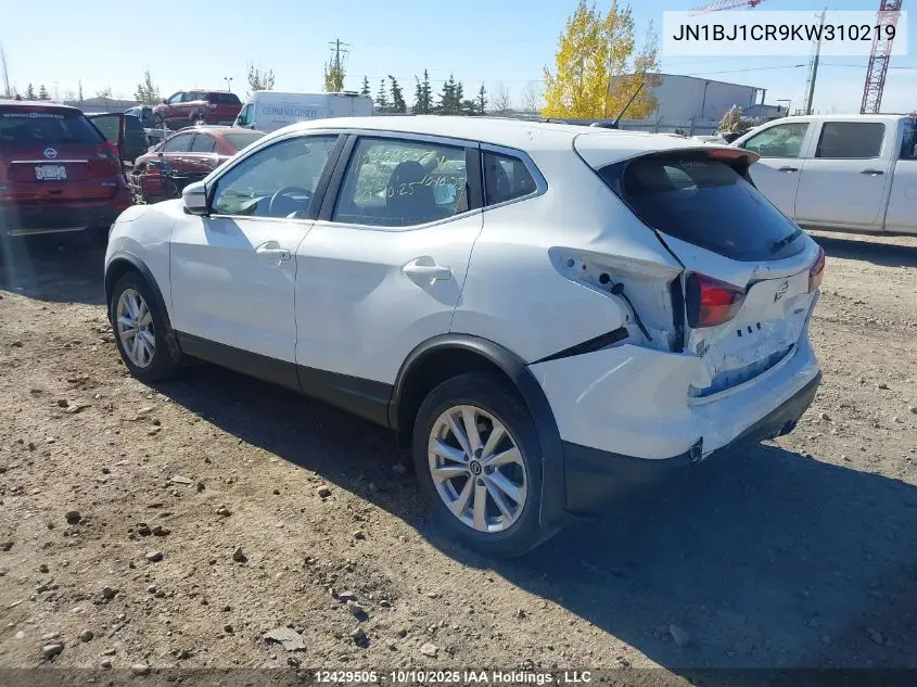 JN1BJ1CR9KW310219 2019 Nissan Qashqai S/Sl/Sv