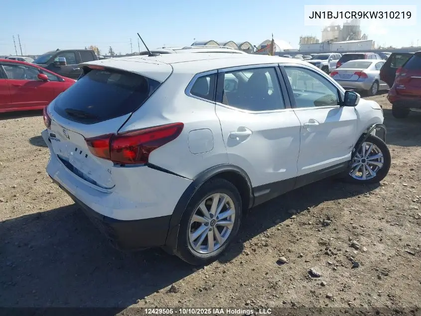 JN1BJ1CR9KW310219 2019 Nissan Qashqai S/Sl/Sv