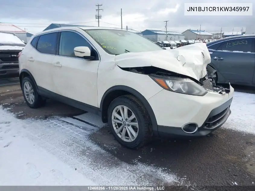 JN1BJ1CR1KW345997 2019 Nissan Qashqai S/Sl/Sv