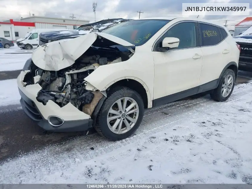 JN1BJ1CR1KW345997 2019 Nissan Qashqai S/Sl/Sv