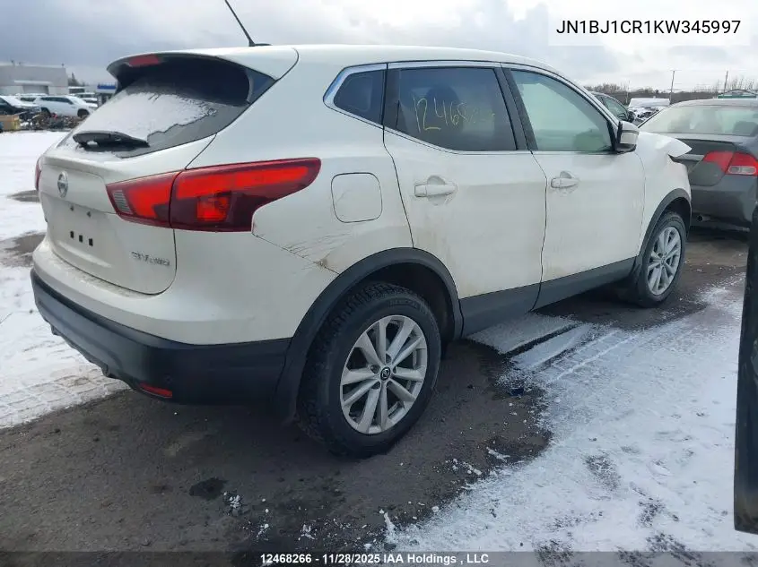 JN1BJ1CR1KW345997 2019 Nissan Qashqai S/Sl/Sv