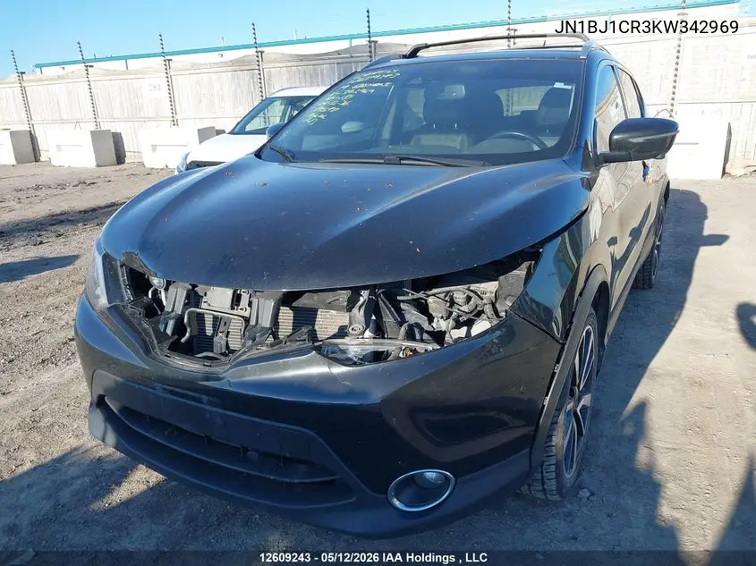 2019 Nissan Qashqai S/Sl/Sv VIN: JN1BJ1CR3KW342969 Lot: 12609243