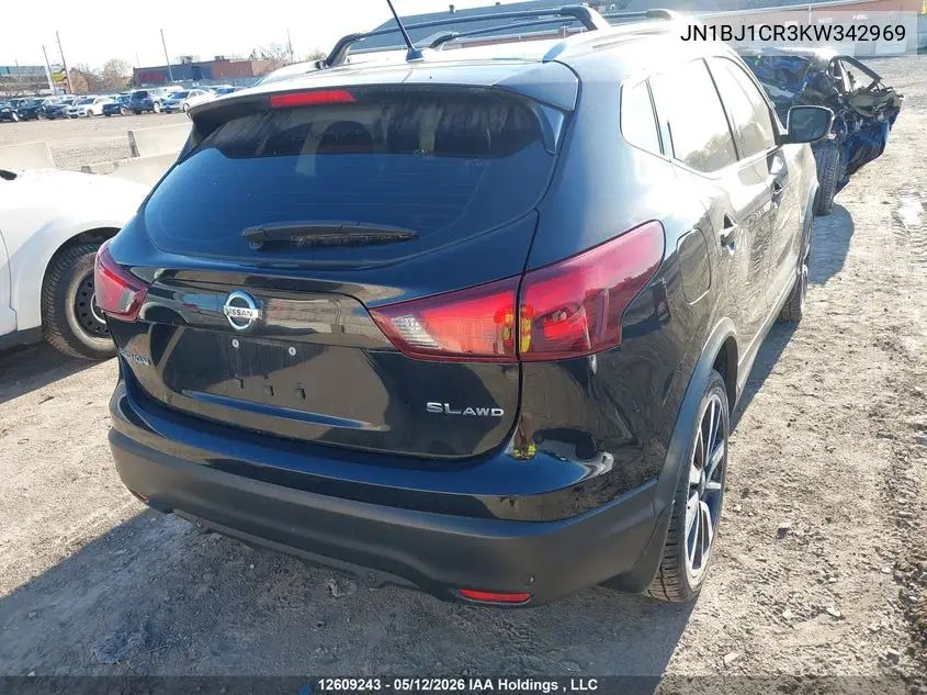 2019 Nissan Qashqai S/Sl/Sv VIN: JN1BJ1CR3KW342969 Lot: 12609243
