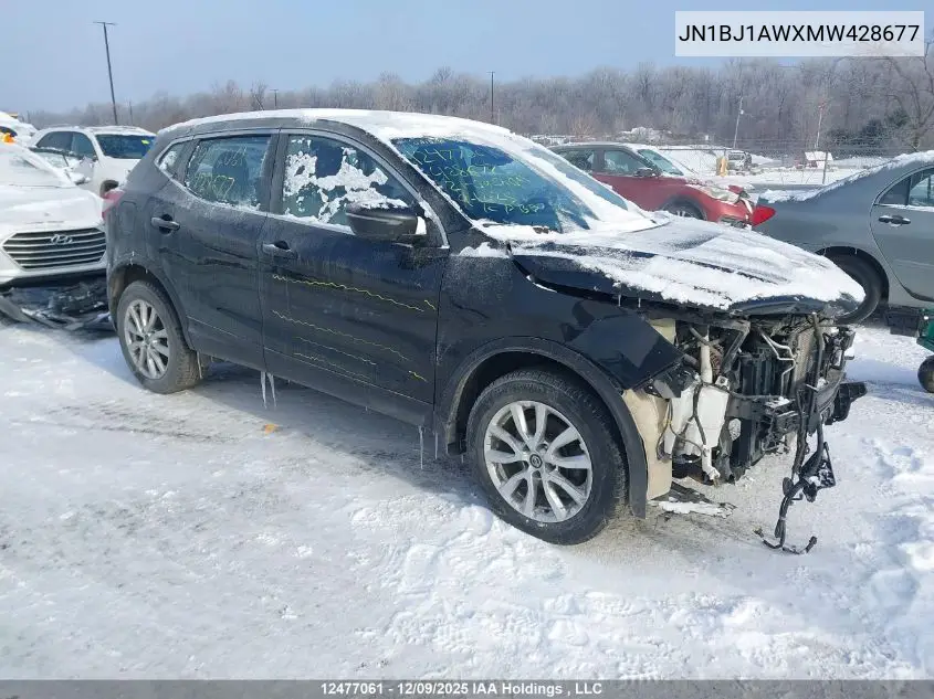JN1BJ1AWXMW428677 2021 Nissan Qashqai S