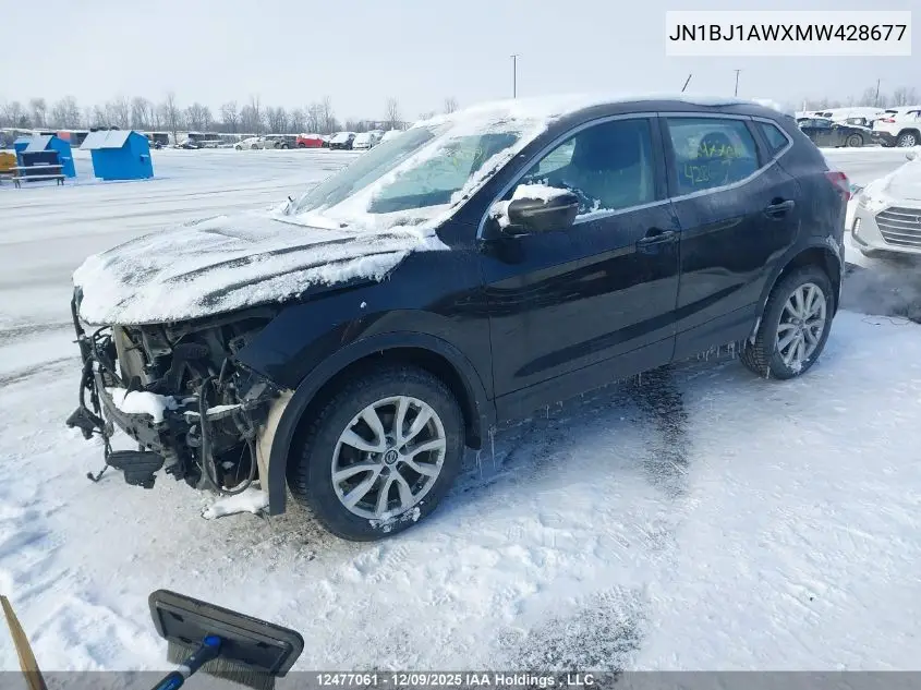 JN1BJ1AWXMW428677 2021 Nissan Qashqai S
