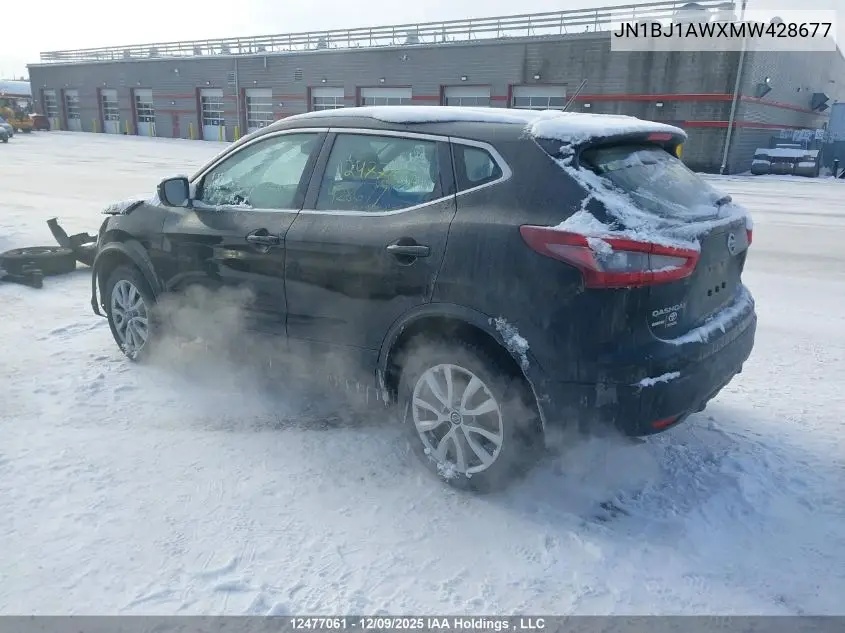 JN1BJ1AWXMW428677 2021 Nissan Qashqai S