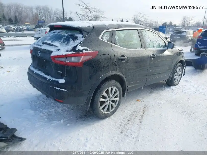 JN1BJ1AWXMW428677 2021 Nissan Qashqai S