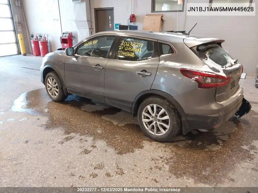 JN1BJ1AW5MW445628 2021 Nissan Qashqai S