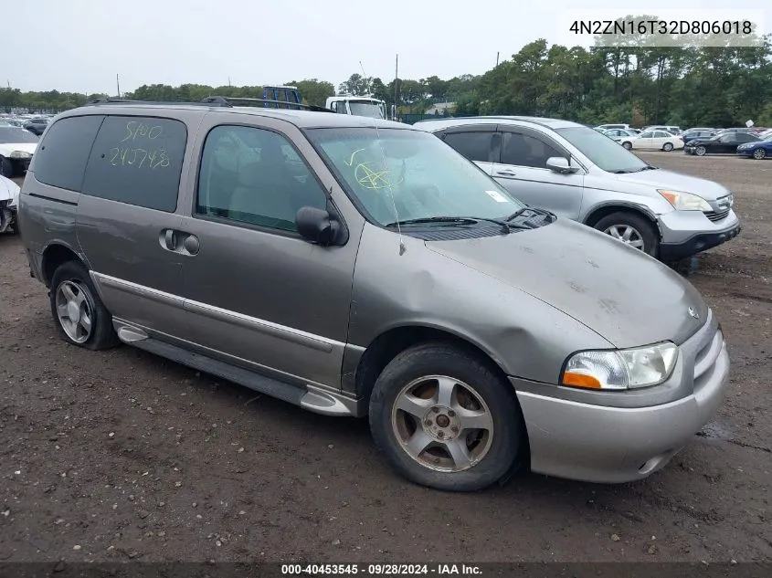 4N2ZN16T32D806018 2002 Nissan Quest Se