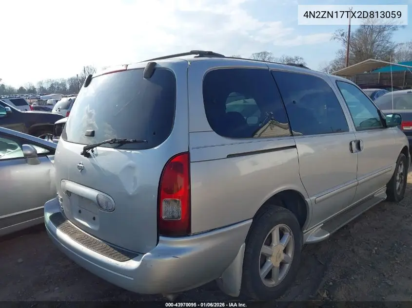 4N2ZN17TX2D813059 2002 Nissan Quest Gle