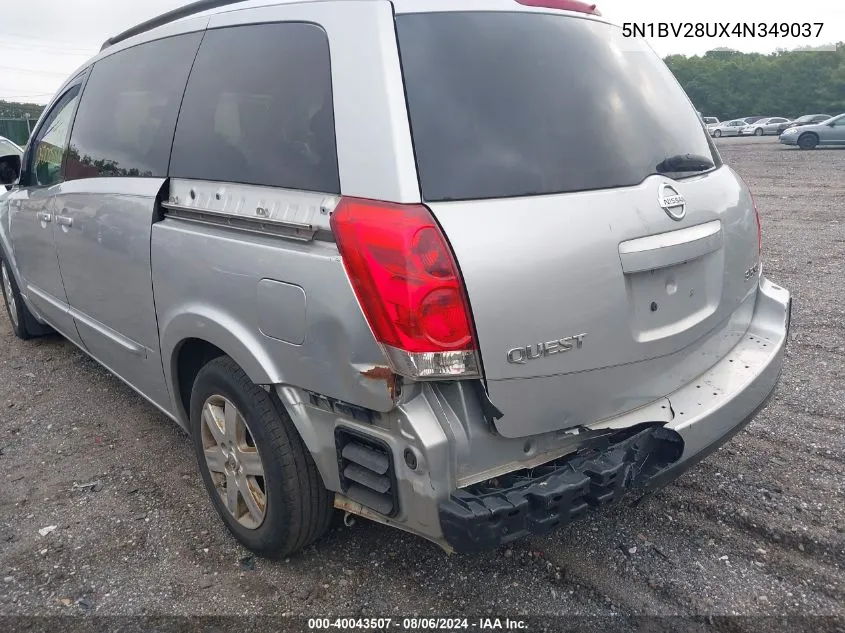 5N1BV28UX4N349037 2004 Nissan Quest 3.5 Sl