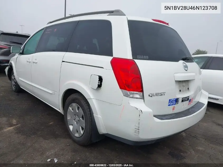 5N1BV28U46N123708 2006 Nissan Quest 3.5