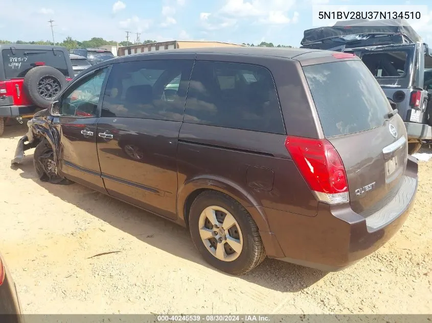 5N1BV28U37N134510 2007 Nissan Quest 3.5