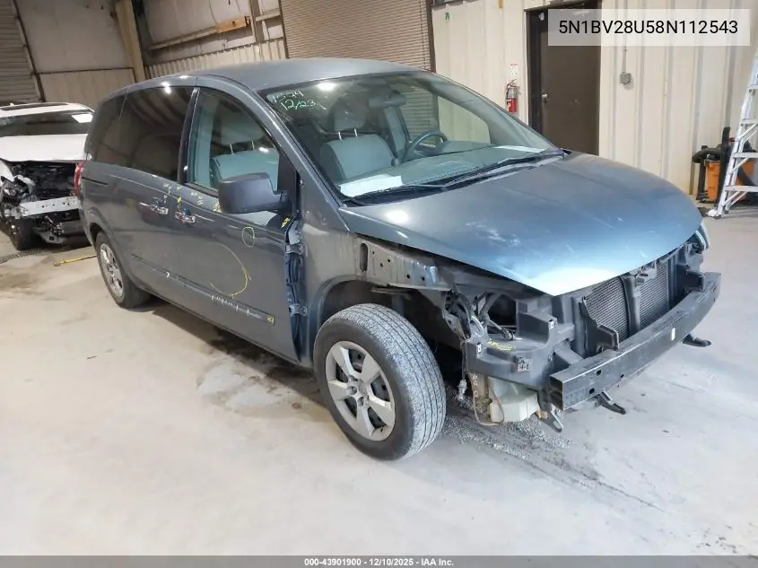 5N1BV28U58N112543 2008 Nissan Quest 3.5