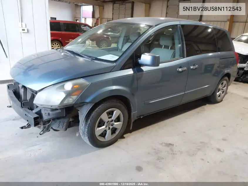 5N1BV28U58N112543 2008 Nissan Quest 3.5