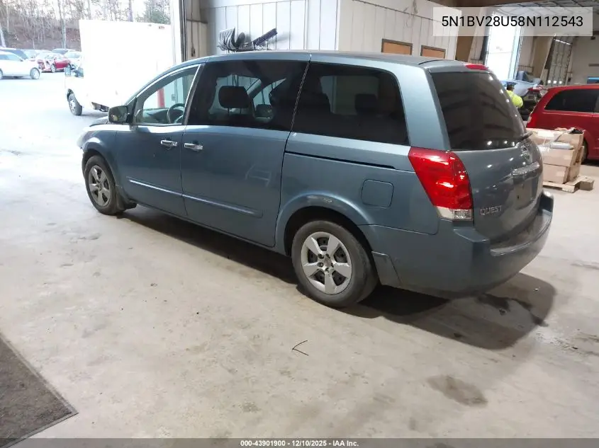 5N1BV28U58N112543 2008 Nissan Quest 3.5