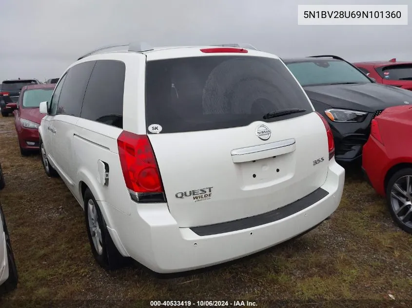 5N1BV28U69N101360 2009 Nissan Quest 3.5 S