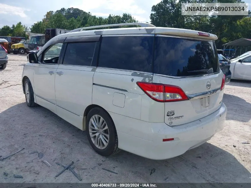 JN8AE2KP5B9013034 2011 Nissan Quest Sl