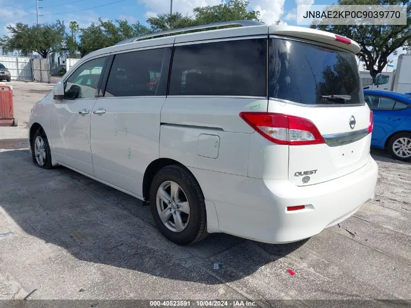 JN8AE2KP0C9039770 2012 Nissan Quest Sv