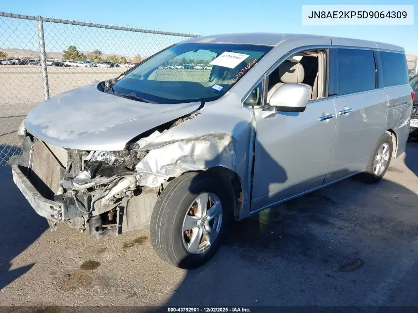 JN8AE2KP5D9064309 2013 Nissan Quest Sv