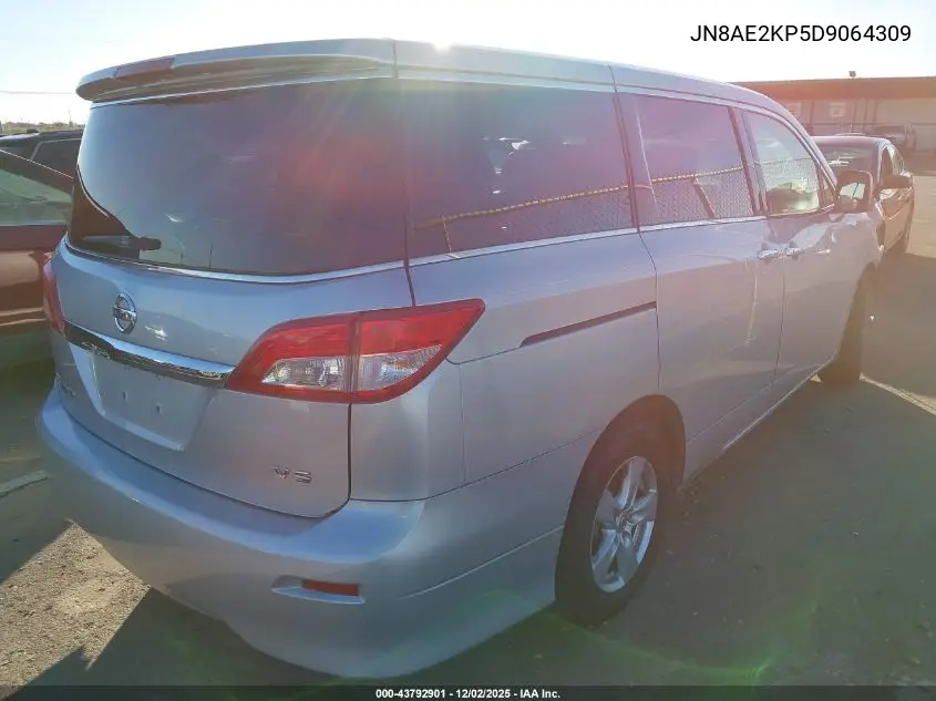 JN8AE2KP5D9064309 2013 Nissan Quest Sv