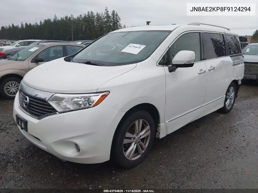 JN8AE2KP8F9124294 2015 Nissan Quest Sl