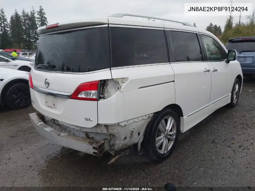 JN8AE2KP8F9124294 2015 Nissan Quest Sl