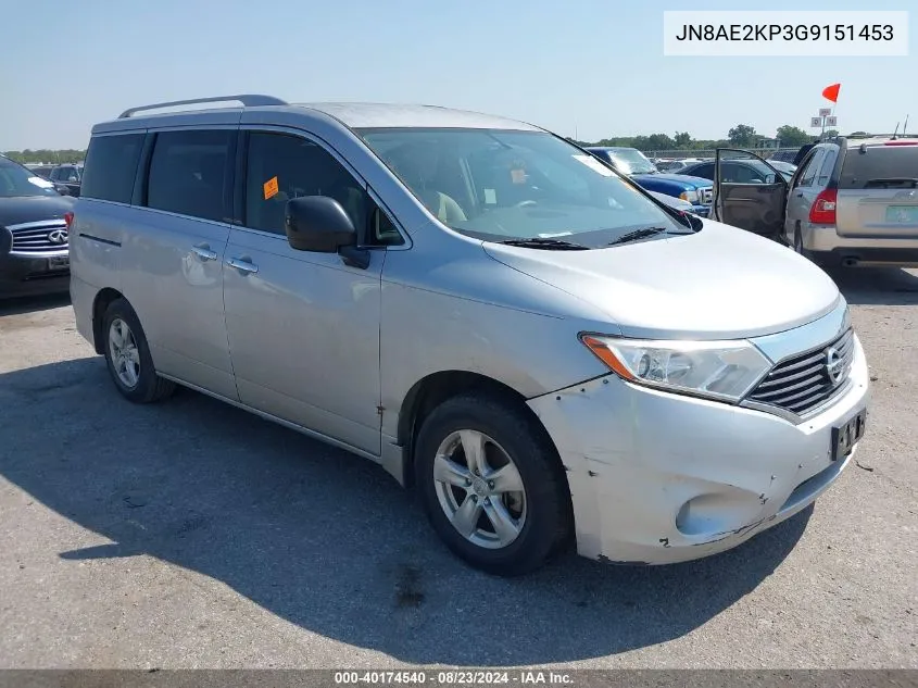 JN8AE2KP3G9151453 2016 Nissan Quest Sv