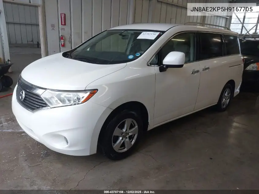 JN8AE2KP5H9167705 2017 Nissan Quest Sv
