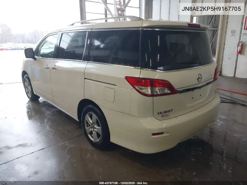 JN8AE2KP5H9167705 2017 Nissan Quest Sv