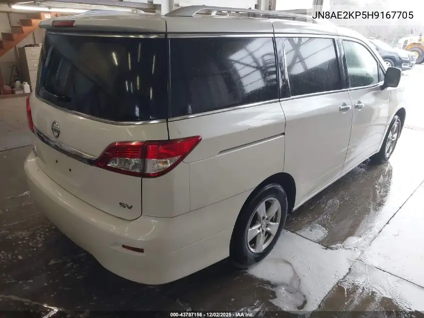 JN8AE2KP5H9167705 2017 Nissan Quest Sv