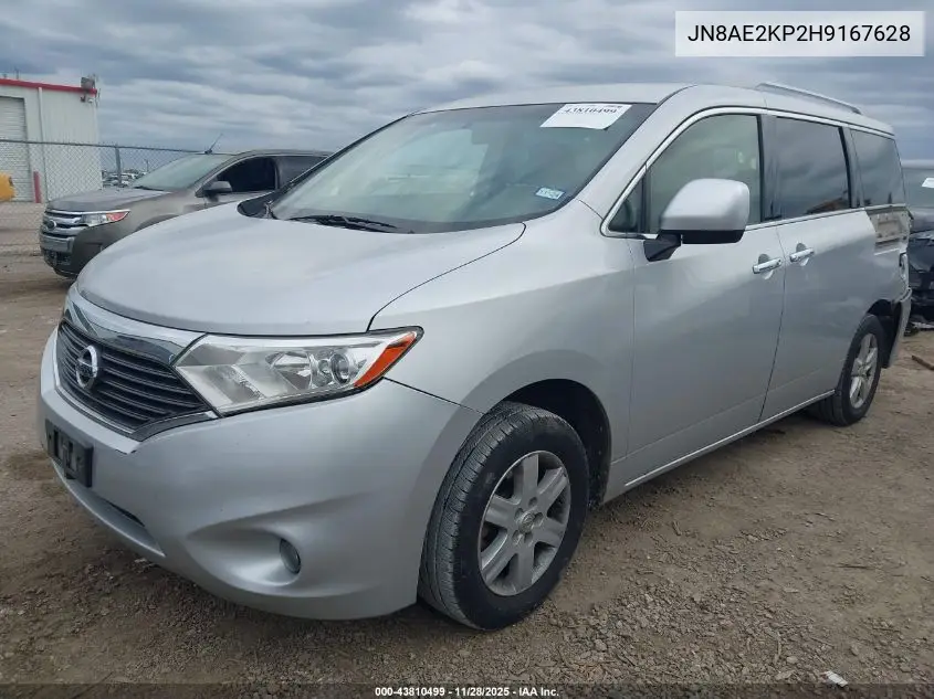 JN8AE2KP2H9167628 2017 Nissan Quest Sv